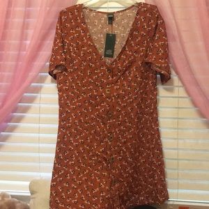 Floral Button Up Dress